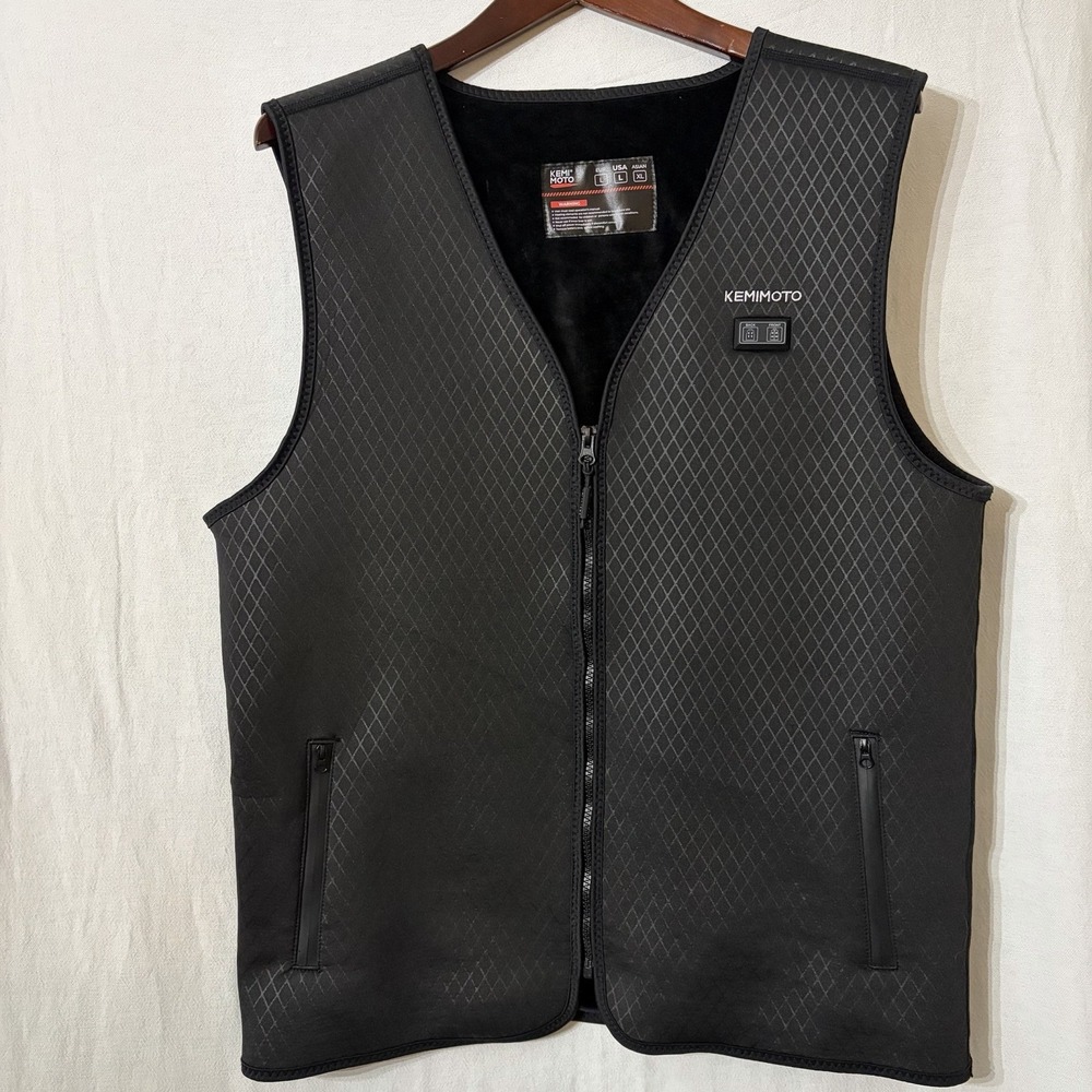 Kemimoto Neoprene‎ Men's Heated Vest Size Large (NO Battery) Black